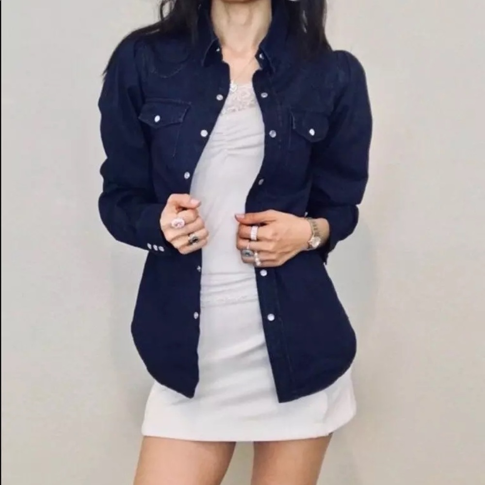 NWT Torn by Ronny Kobo denim shirt (Medium)